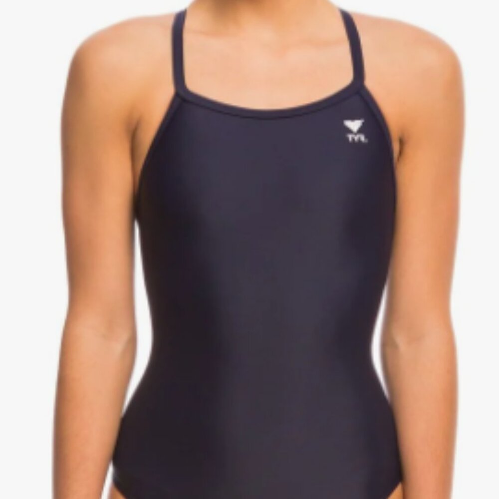 Women's Navy TYReco Solid Diamondfit One Piece Swimsuit XXL/40